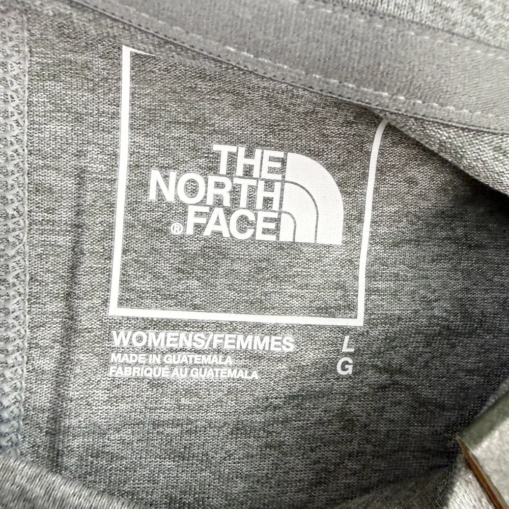 The North Face Womens Breeze Flashdry Shirt Size L Grey Heather Short Sleeve NEW - Picture 9 of 9